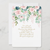 ベビーイン開花ベビースワーガール招待状 招待状 (裏面)