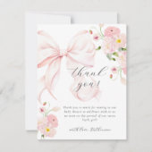 ベビーイン開花ボウピンク サンキューカード (正面)