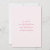 ベビーイン開花ボウベイビーシャワーガール 招待状 (裏面)