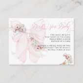 ベビーイン開花ボウ春ガーデンガールベビーシャワー エンクロージャーカード (正面)