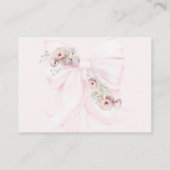 ベビーイン開花ボウ春ガーデンガールベビーシャワー エンクロージャーカード (裏面)