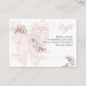 ベビーイン開花ボウ春ガーデンガールベビーシャワー エンクロージャーカード (正面)