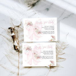 ベビーイン開花ボウ春ガーデンガールベビーシャワー エンクロージャーカード