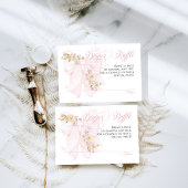 ベビーイン開花ボウ春ガーデンガールベビーシャワー エンクロージャーカード