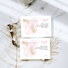 ベビーイン開花ボウ春ガーデンガールベビーシャワー エンクロージャーカード