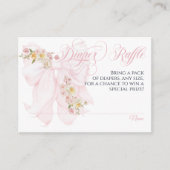 ベビーイン開花ボウ春ガーデンガールベビーシャワー エンクロージャーカード (正面)