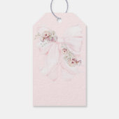 ベビーイン開花ボウ春ガーデンガールベビーシャワー ギフトタグ (裏面)