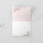 ベビーイン開花ボウ春ガーデンガールベビーシャワー サンキューカード (内部)