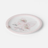 ベビーイン開花ボウ春ガーデンガールベビーシャワー ペーパープレート (アングル)