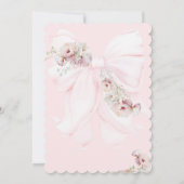 ベビーイン開花ボウ春ガーデンガールベビーシャワー 招待状 (裏面)