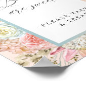 ベビーイン開花ボヘミアンフローラベビーは甘いサイン ポスター (角)