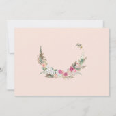 ベビーイン開花ボヘミアンベビーシャワー招待状 (裏面)