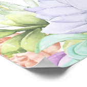 ベビーイン開花ボホアーチカクタスベビーシャワーウェルカム ポスター (角)