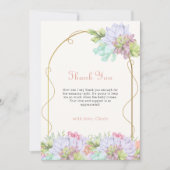 ベビーイン開花ボホアーチカボスベビーシャワー サンキューカード (正面)