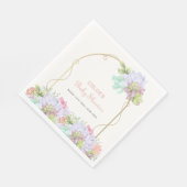 ベビーイン開花ボホアーチカボスベビーシャワー スタンダードランチョンナプキン (角)