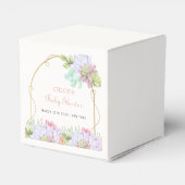 ベビーイン開花ボホアーチカボスベビーシャワー フェイバーボックス (裏面サイド)