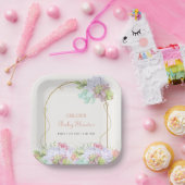 ベビーイン開花ボホアーチカボスベビーシャワー ペーパープレート (パーティー)