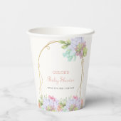 ベビーイン開花ボホアーチカボスベビーシャワー 紙コップ (裏面)