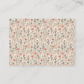 ベビーイン開花ボホシックフローラガーデンパーティーシャワー エンクロージャーカード (裏面)