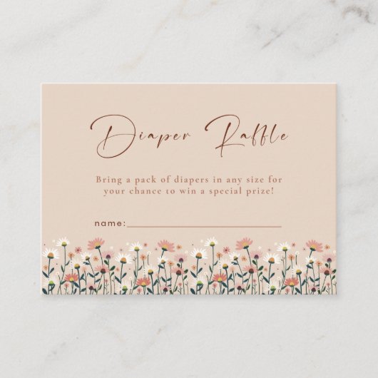 ベビーイン開花ボホシックフローラガーデンパーティーシャワー エンクロージャーカード (正面)