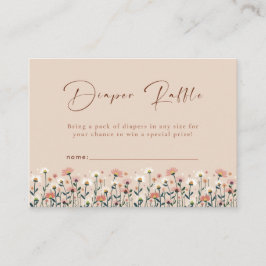 ベビーイン開花ボホシックフローラガーデンパーティーシャワー エンクロージャーカード