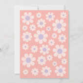 ベビーイン開花ボホデイジーレインボーベビーシャワー 招待状 (裏面)