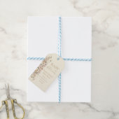 ベビーイン開花ボホニュートラルベビーシャワー ギフトタグ (より糸付き)