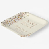 ベビーイン開花ボホニュートラルベビーシャワー ペーパープレート (傾斜あり)