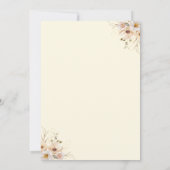 ベビーイン開花ボホニュートラルベビーシャワー 招待状 (裏面)