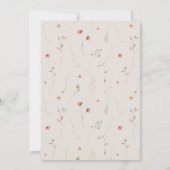 ベビーイン開花ボホフローラベビーシャワー招待状 招待状 (裏面)