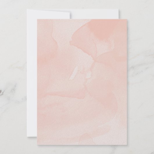 ベビーイン開花ボホフローラ牡丹ガールベイビーシャワー 招待状 (裏面)