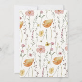 ベビーイン開花ボホベイビーシャワー招待状 招待状 (裏面)