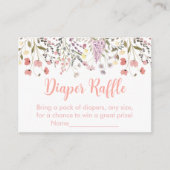 ベビーイン開花ボホワイルドフラワーベビーおむつラッフル エンクロージャーカード (正面)