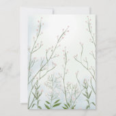 ベビーイン開花ボーイブルーフローラシャワー 招待状 (裏面)