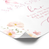 ベビーイン開花モモザバーピンクボウ ポスター (角)