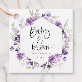 ベビーイン開花ラベンダーメッセージカード フェイバータグ