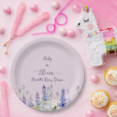ベビーイン開花ルカラフルピン花ベビーシャワー ペーパープレート (パーティー)