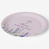 ベビーイン開花ルカラフルピン花ベビーシャワー ペーパープレート (アングル)