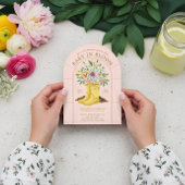 ベビーイン開花レインブーツフローラガーデンベビーシャワー 招待状