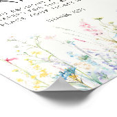 ベビーイン開花ワイルドフラワーおむつラッフルサイン ポスター (角)