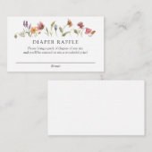 ベビーイン開花ワイルドフラワーおむつラッフル エンクロージャーカード (正面/裏面)