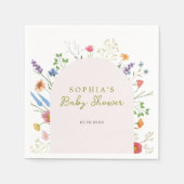 ベビーイン開花ワイルドフラワーアーチ スタンダードカクテルナプキン (正面)