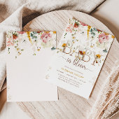 ベビーイン開花ワイルドフラワーガーデンベイビーシャワー 招待状