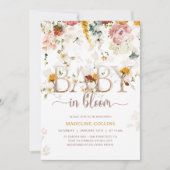ベビーイン開花ワイルドフラワーガーデンベイビーシャワー 招待状 (正面)