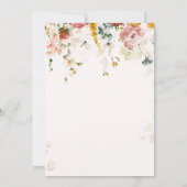 ベビーイン開花ワイルドフラワーガーデンベイビーシャワー 招待状 (裏面)