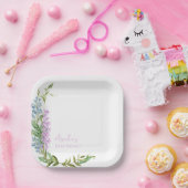 ベビーイン開花ワイルドフラワーガーデンベビーシャワー ペーパープレート (パーティー)