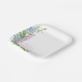 ベビーイン開花ワイルドフラワーガーデンベビーシャワー ペーパープレート (傾斜あり)