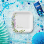 ベビーイン開花ワイルドフラワーガーデンベビーシャワー ペーパープレート (パーティー)