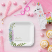 ベビーイン開花ワイルドフラワーガーデンベビーシャワー ペーパープレート (パーティー)