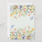 ベビーイン開花ワイルドフラワーガーデンベビーシャワー 招待状 (裏面)
